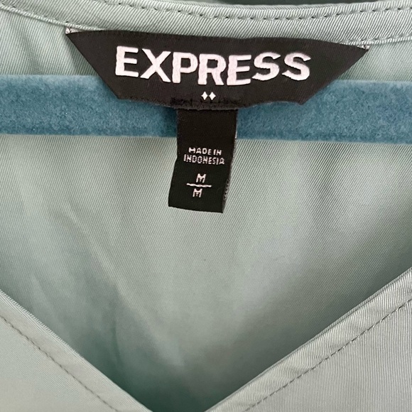 Sage Green Express Short Sleeve Blouse - Picture 5 of 5